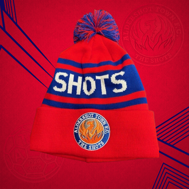 Picture of SHOTS RED & BLUE BOBBLE HAT 
